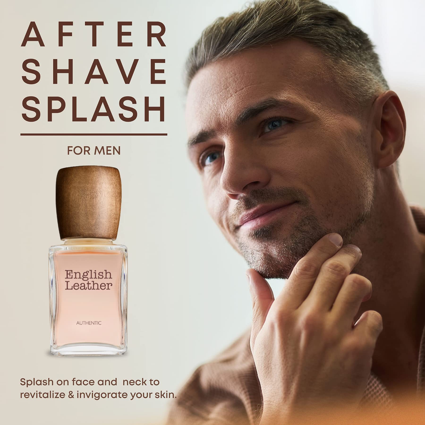Notes bois et cuir de English Leather pour une allure masculine.