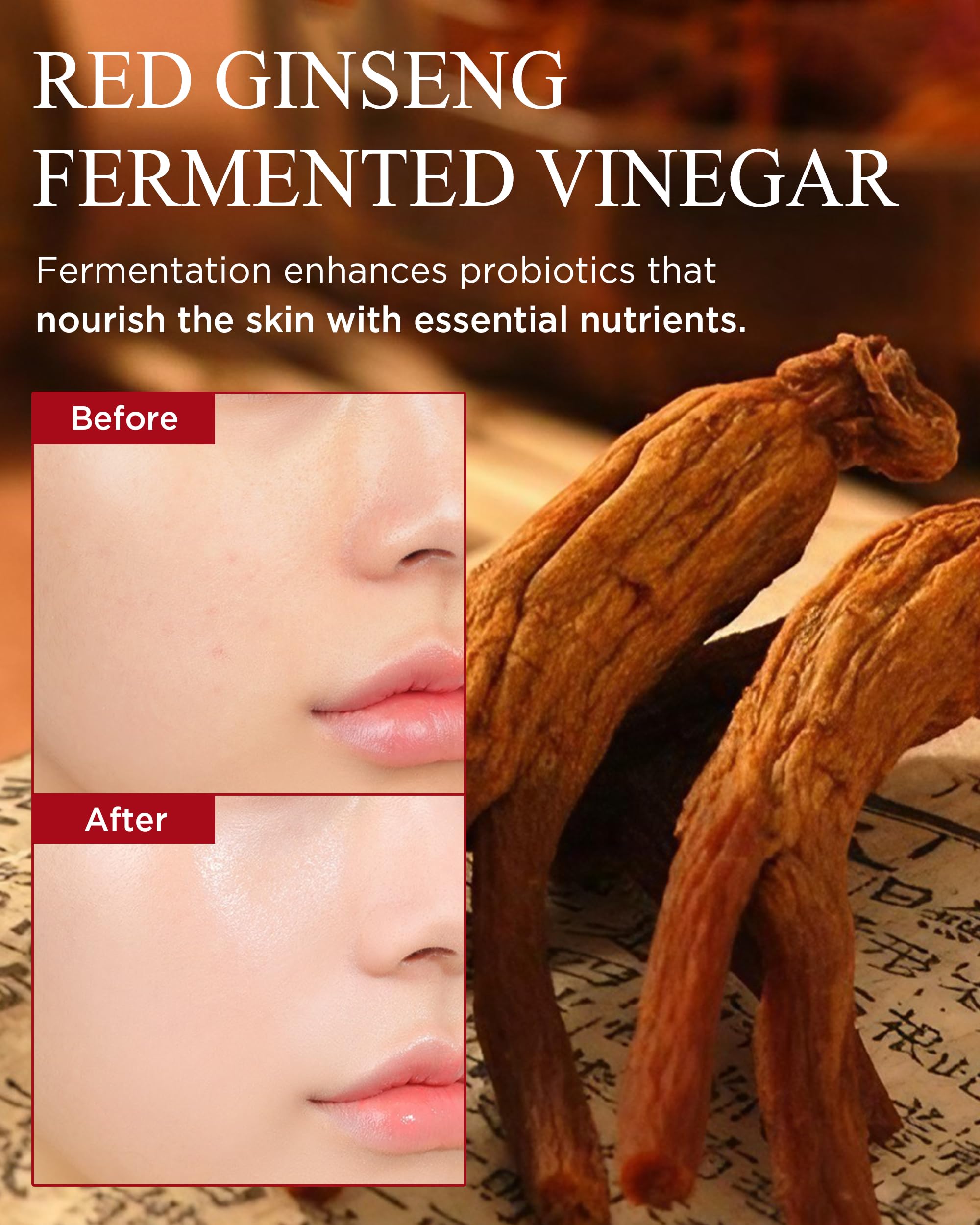 Ginseng rouge fermenté offrant une absorption améliorée des soins