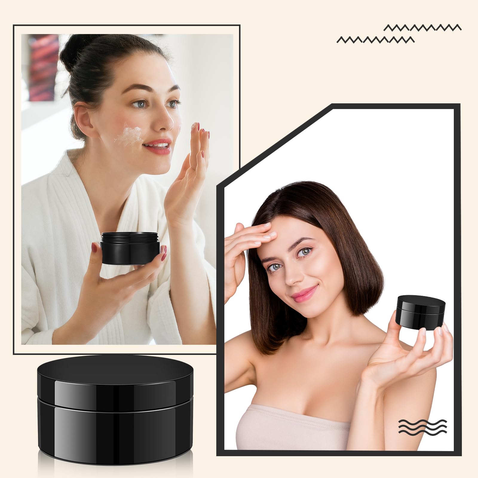 Bocal Dandat noir 4oz offre protection UV des contenus.