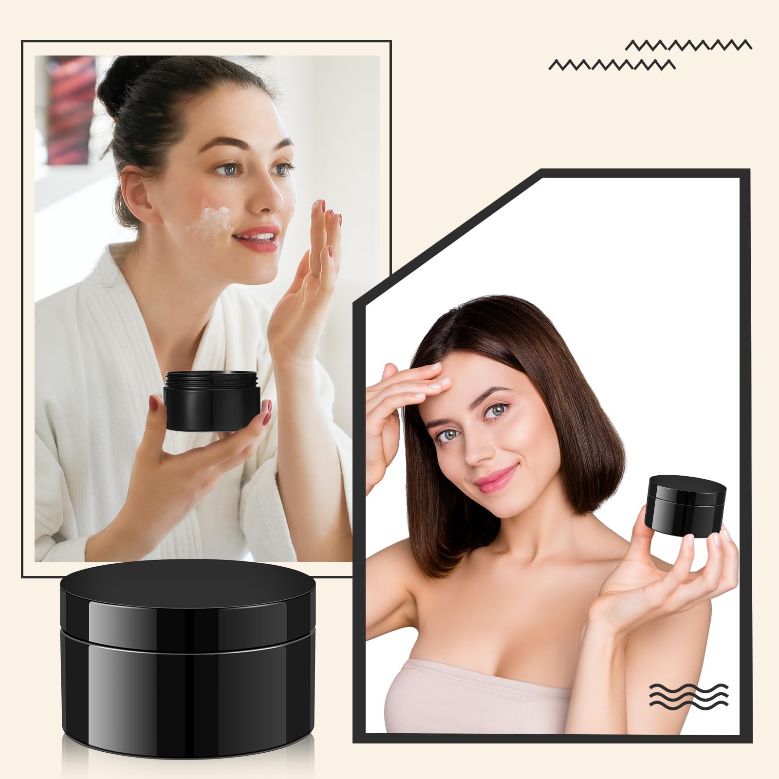 Rangement polyvalent Dandat pour maquillage et crèmes en déplacement.