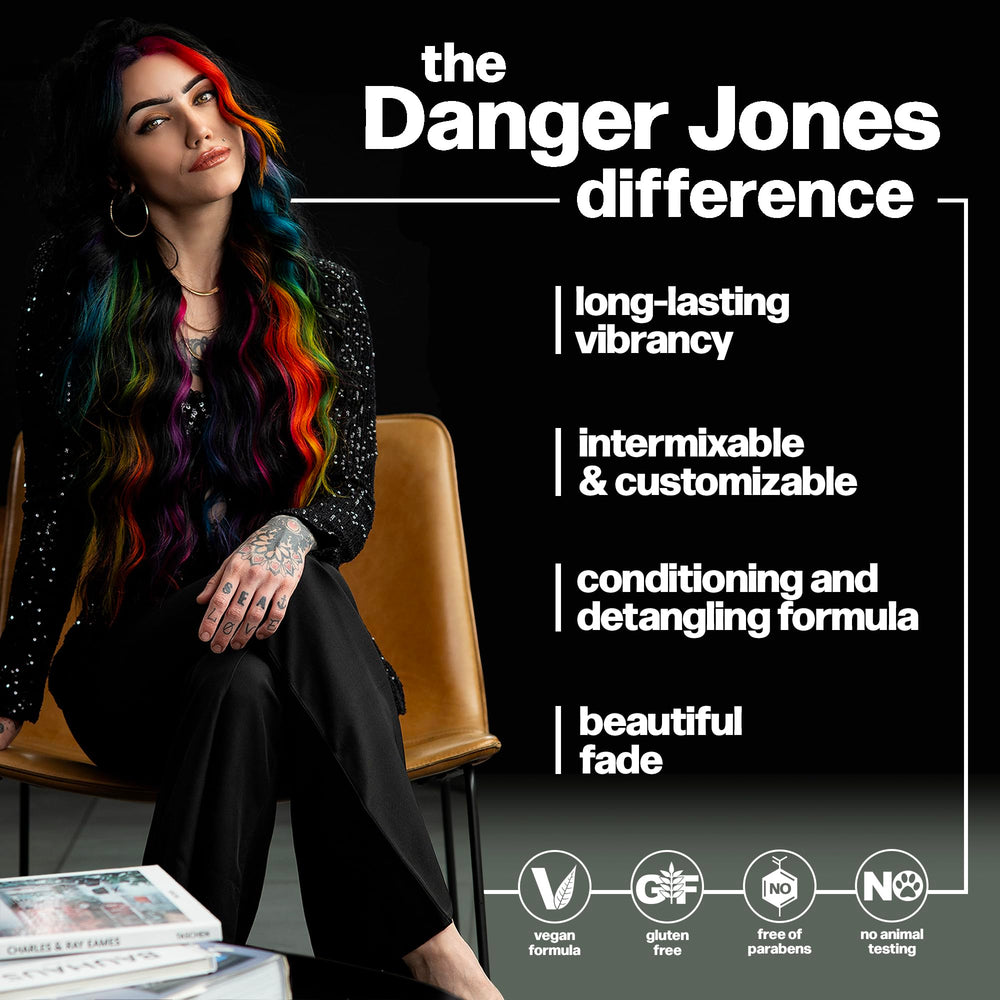 Danger Jones Hustler Pink – finition lumineuse prolonge la couleur.
