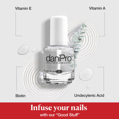 DaniPro Base Coat offre une brillance éclatante tout en protégeant les ongles.