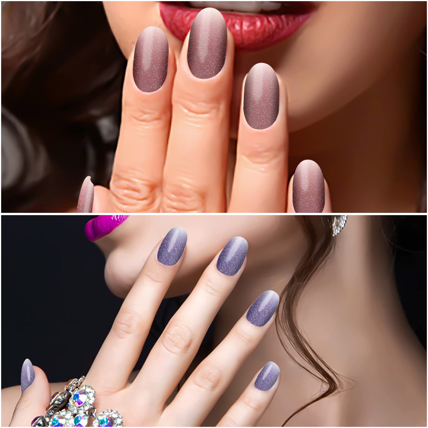 DANNEASY présentation couleur chic pour des décorations d'ongles variées.
