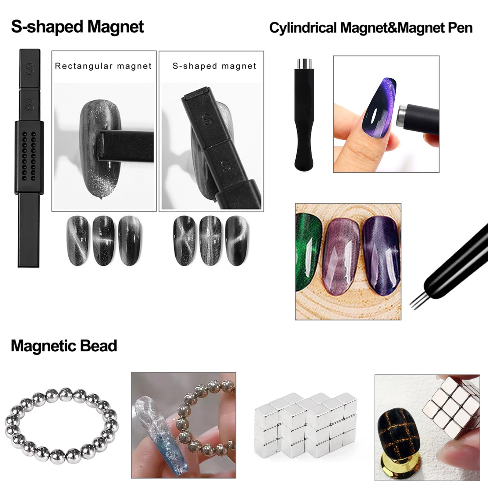 DANNEASY ensemble d’outils ongulaire magnétisés pour art ongulaire à domicile
