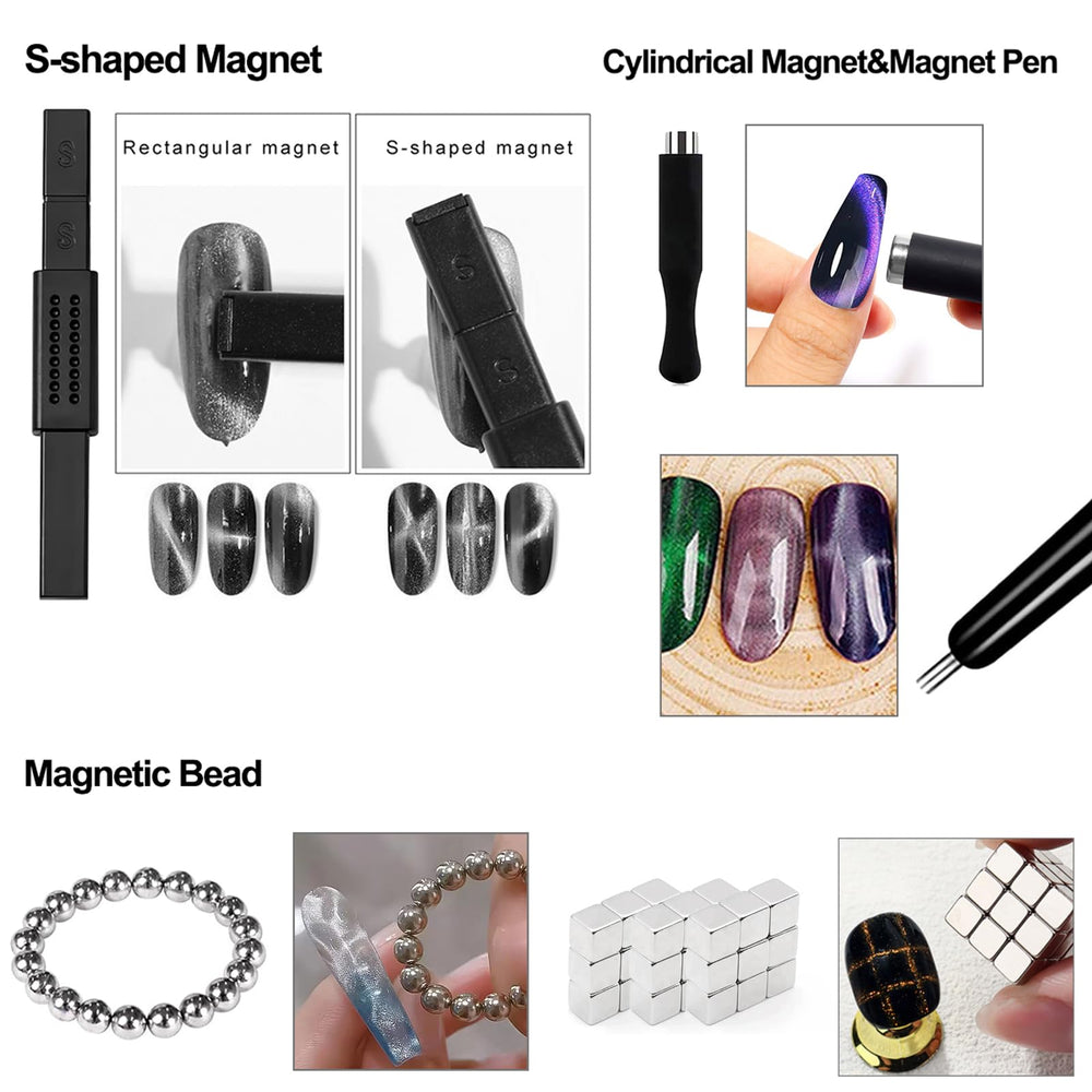 DANNEASY ensemble d’outils ongulaire magnétisés pour art ongulaire à domicile