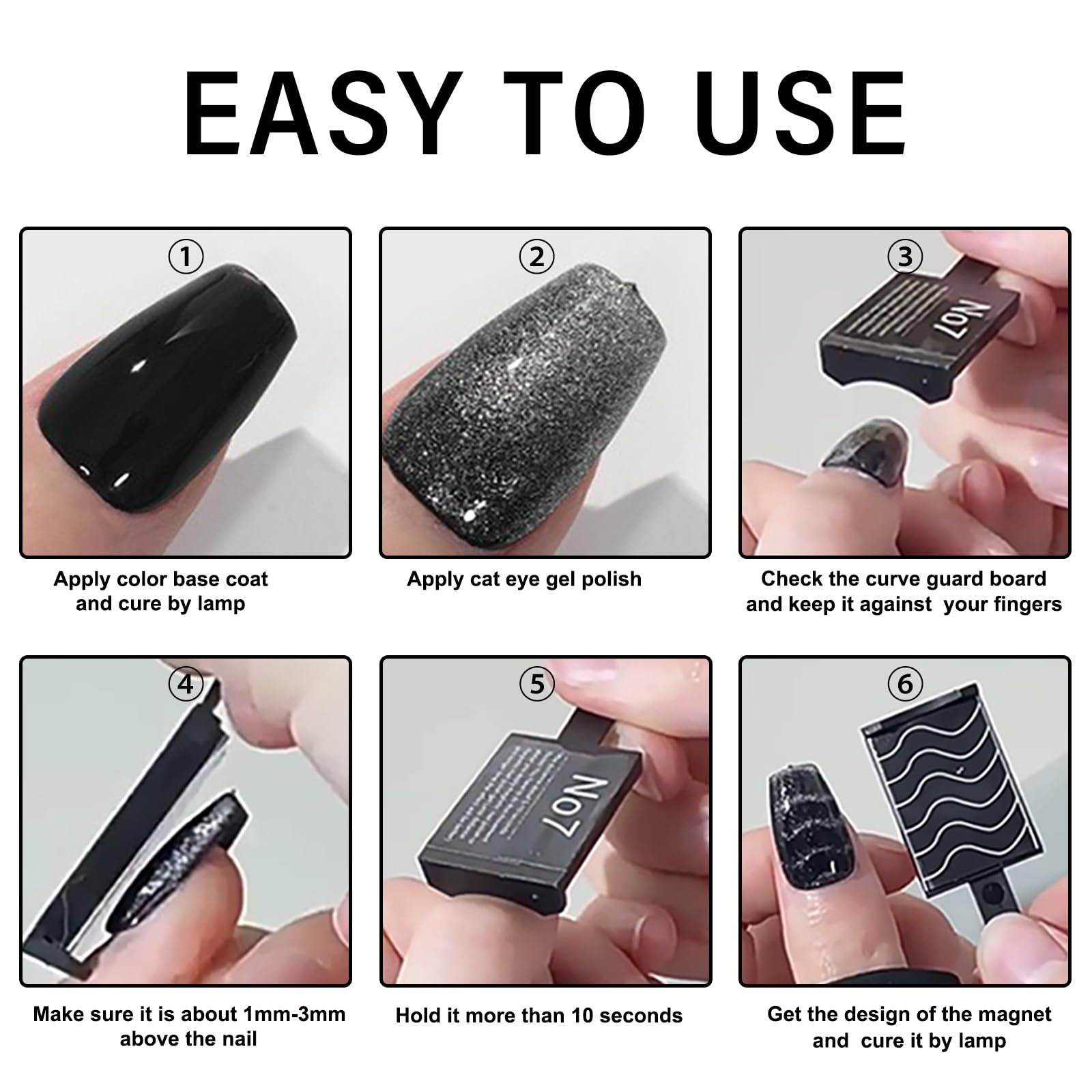 DANNEASY stylo magnétique pour dessiner et styliser les ongles