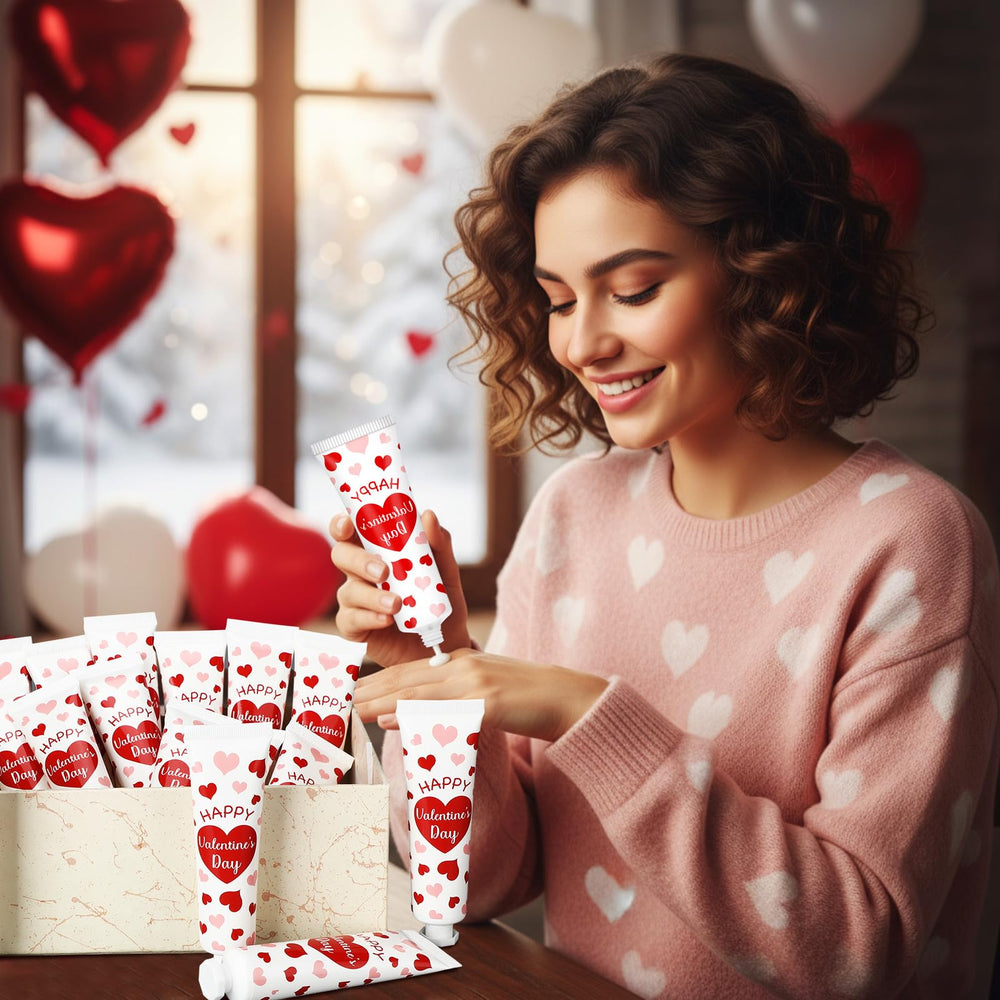 Dansib crèmes mains design cœur rouge, packaging festif et séduisant