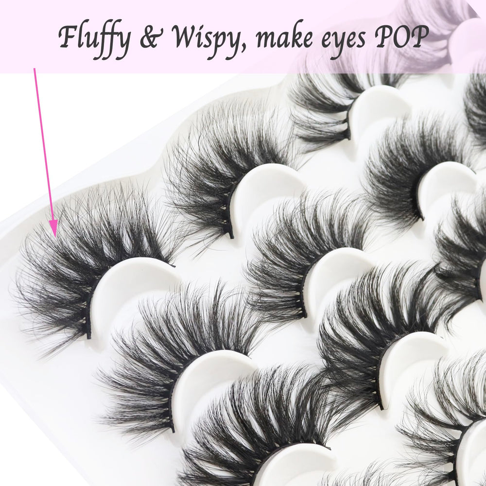 DAODER cils longs et wispy 25mm pour un effet volumineux
