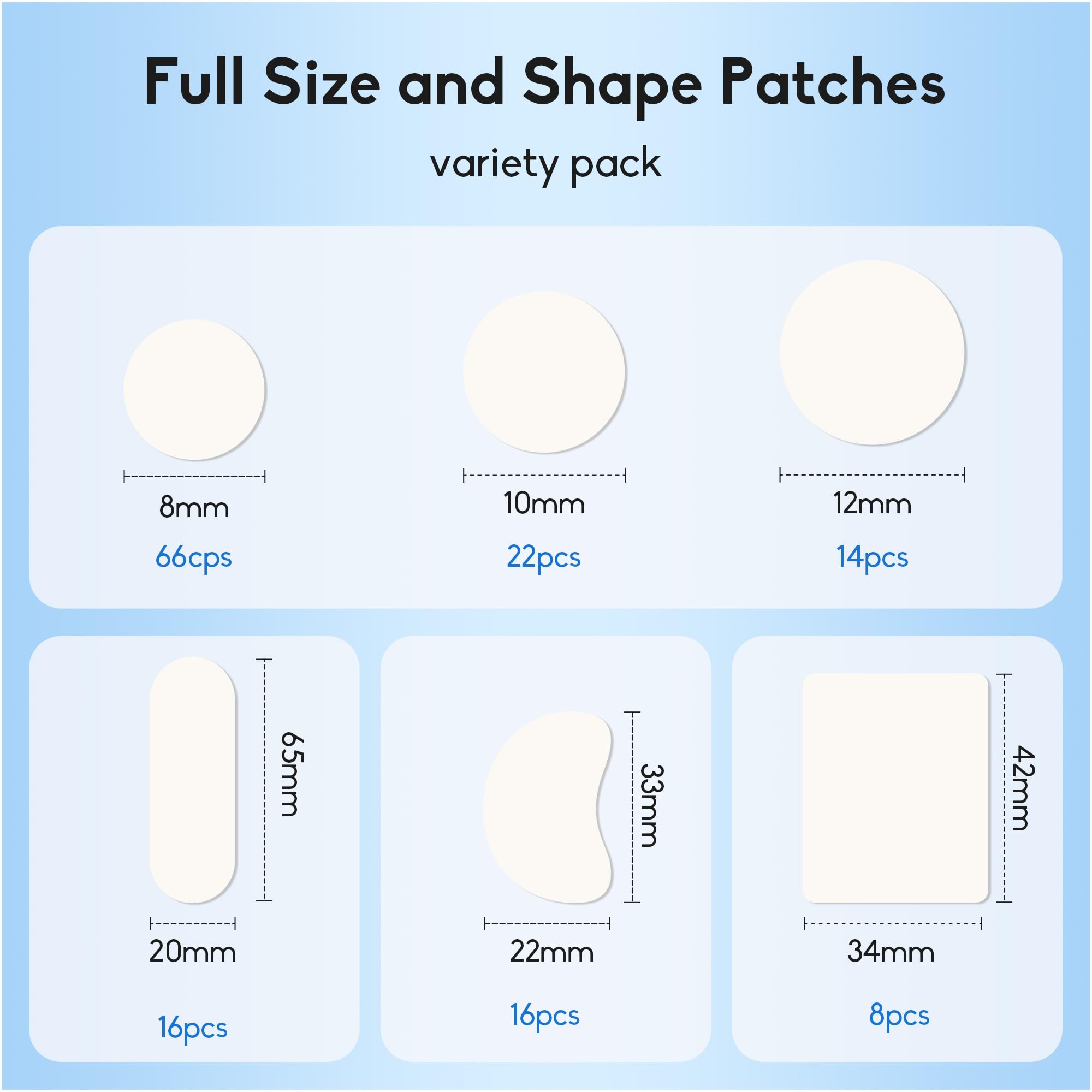 Patch Daolyo rond 10 mm pour le visage cible les imperfections.