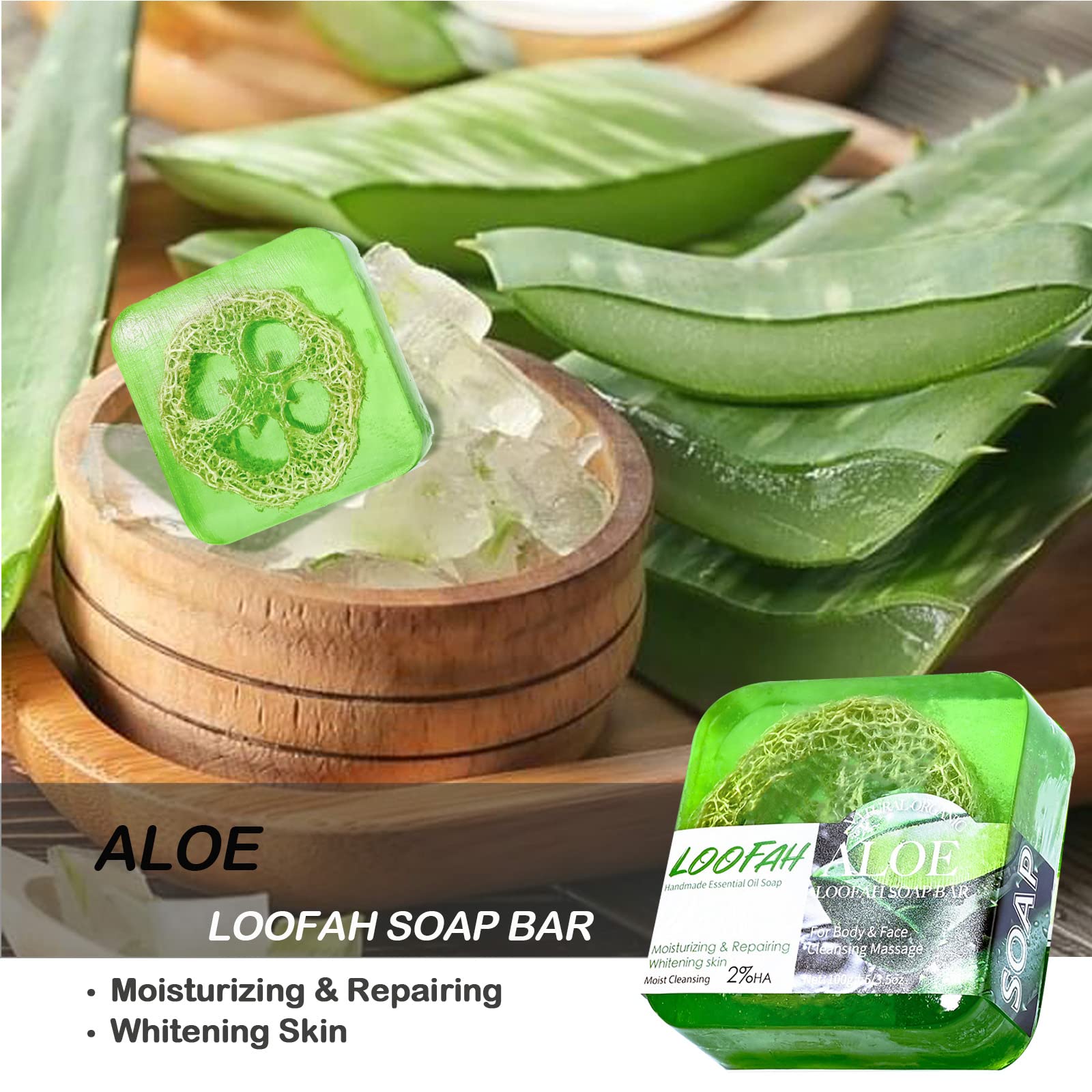Dapoprren savon loofah texture exfoliante naturelle