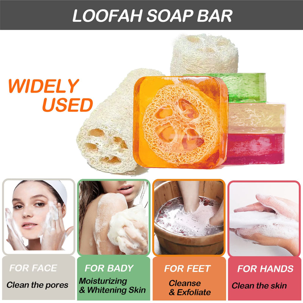 Dapoprren savon loofah visage et corps, soin pratique tout-en-un