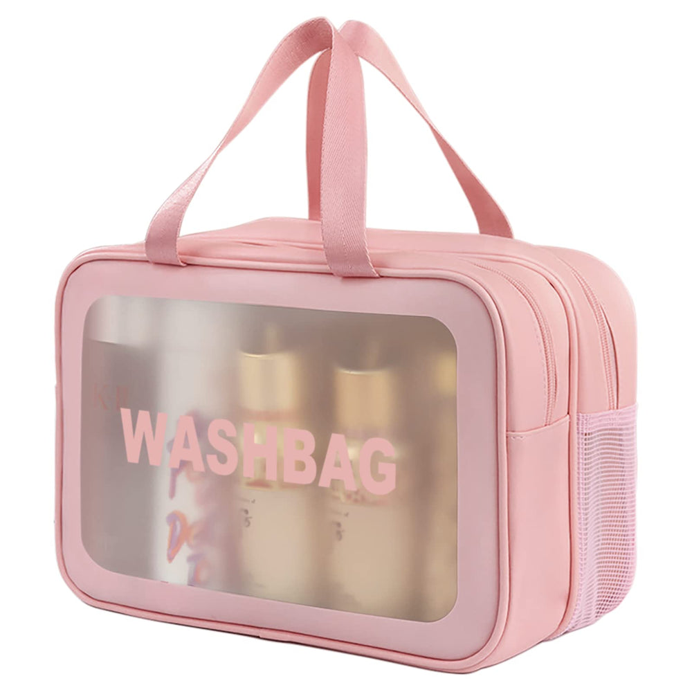 DAPOWER sac toilette voyage Rose XL, grande capacité pour vos produits de beauté
