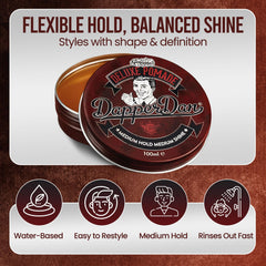 Deluxe Pommade Dapper Dan, look années 30 pour style rétro.
