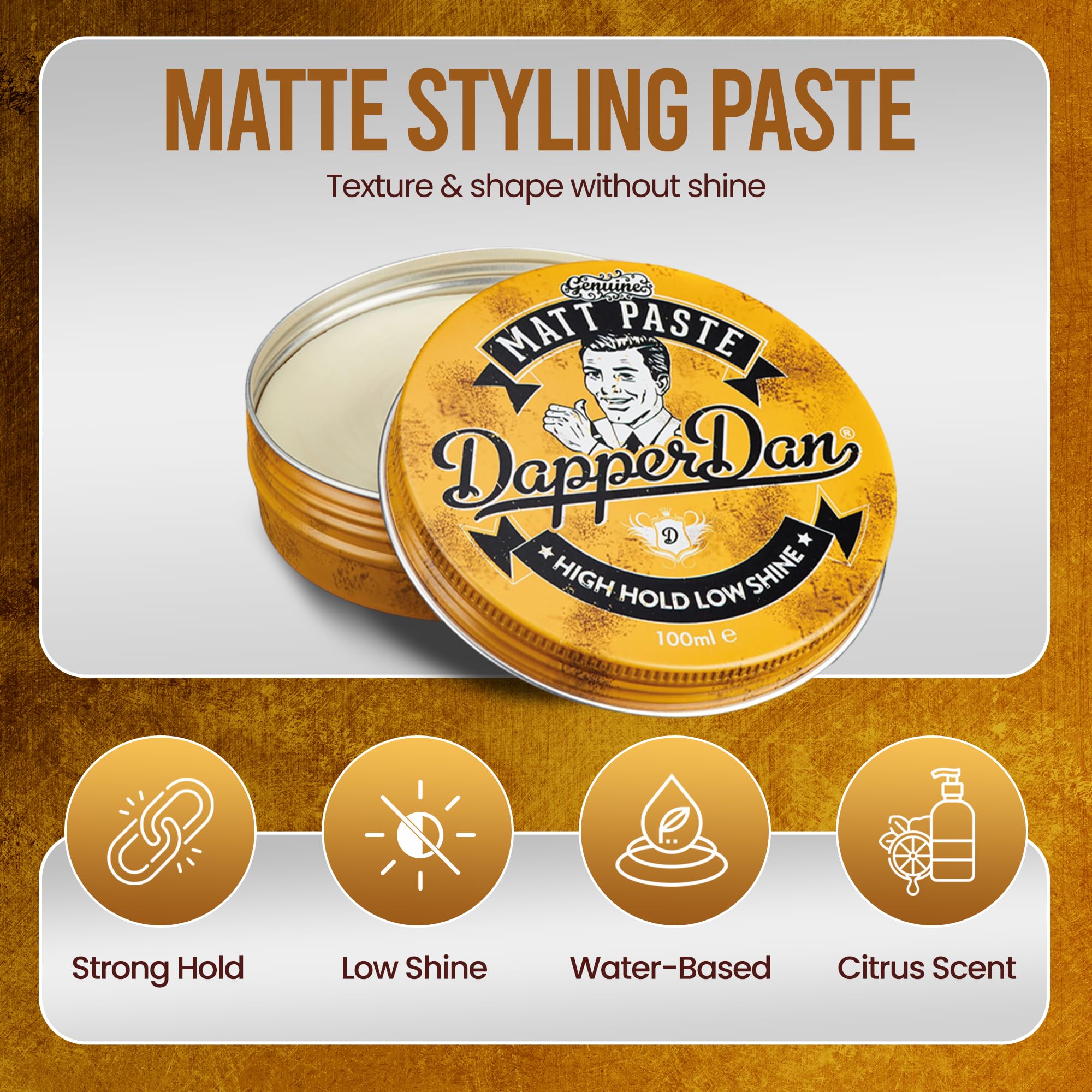 Texture-cheveux : fixation flexible et naturelle avec Dapper Dan Matt Paste.