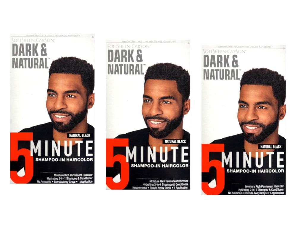 Dark & Natural Color pour Hommes Natural Black — flacon versement facile pour une couleur naturelle