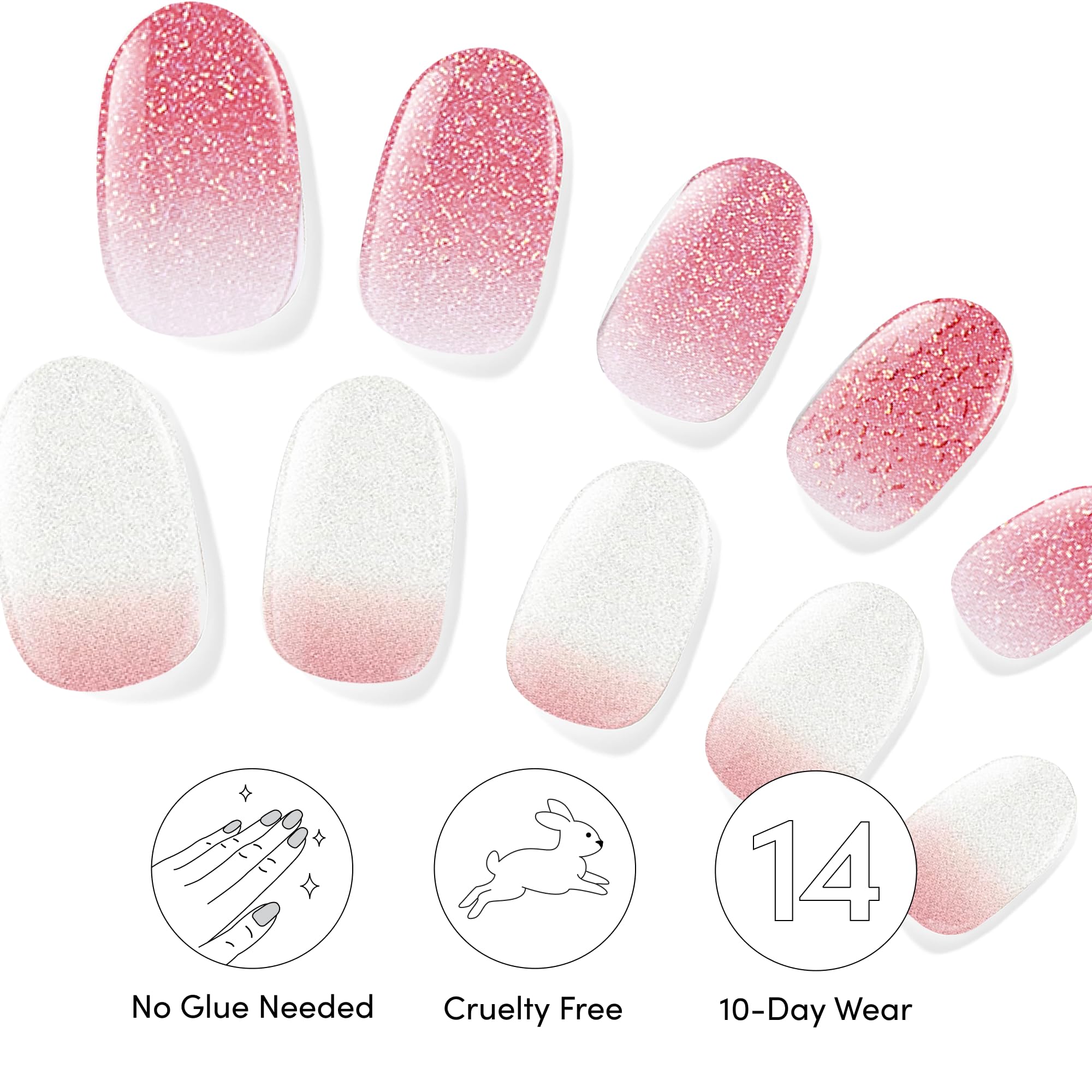 Adhérence des bandes gel Dashing Diva assurant une pose durable.