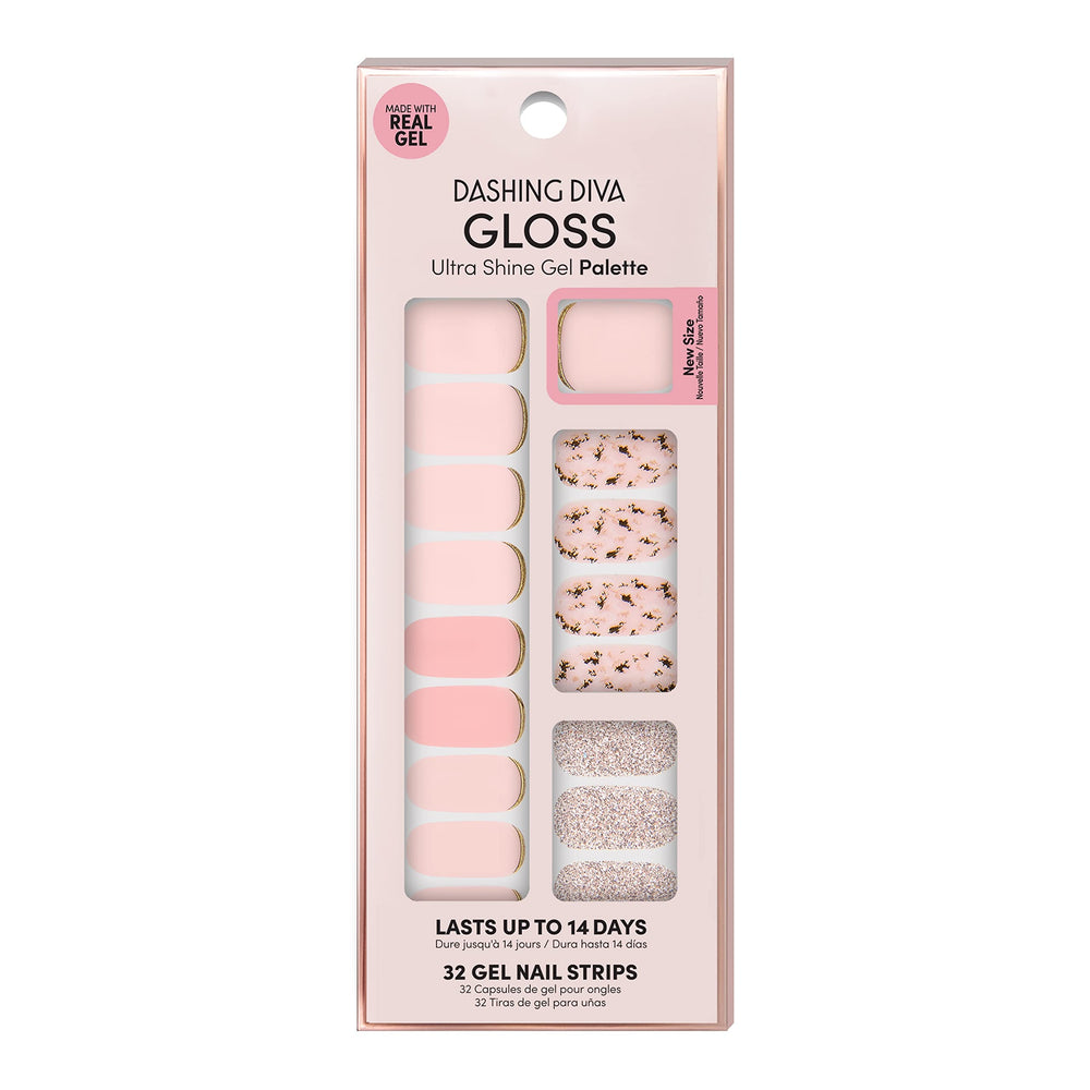 Dashing Diva Feeling Flush sur ongle, autocollants gel, fini brillant et longue tenue