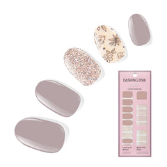 Bandes gel Dashing Diva Lavande Rêves pour une manucure longue tenue et brillante.