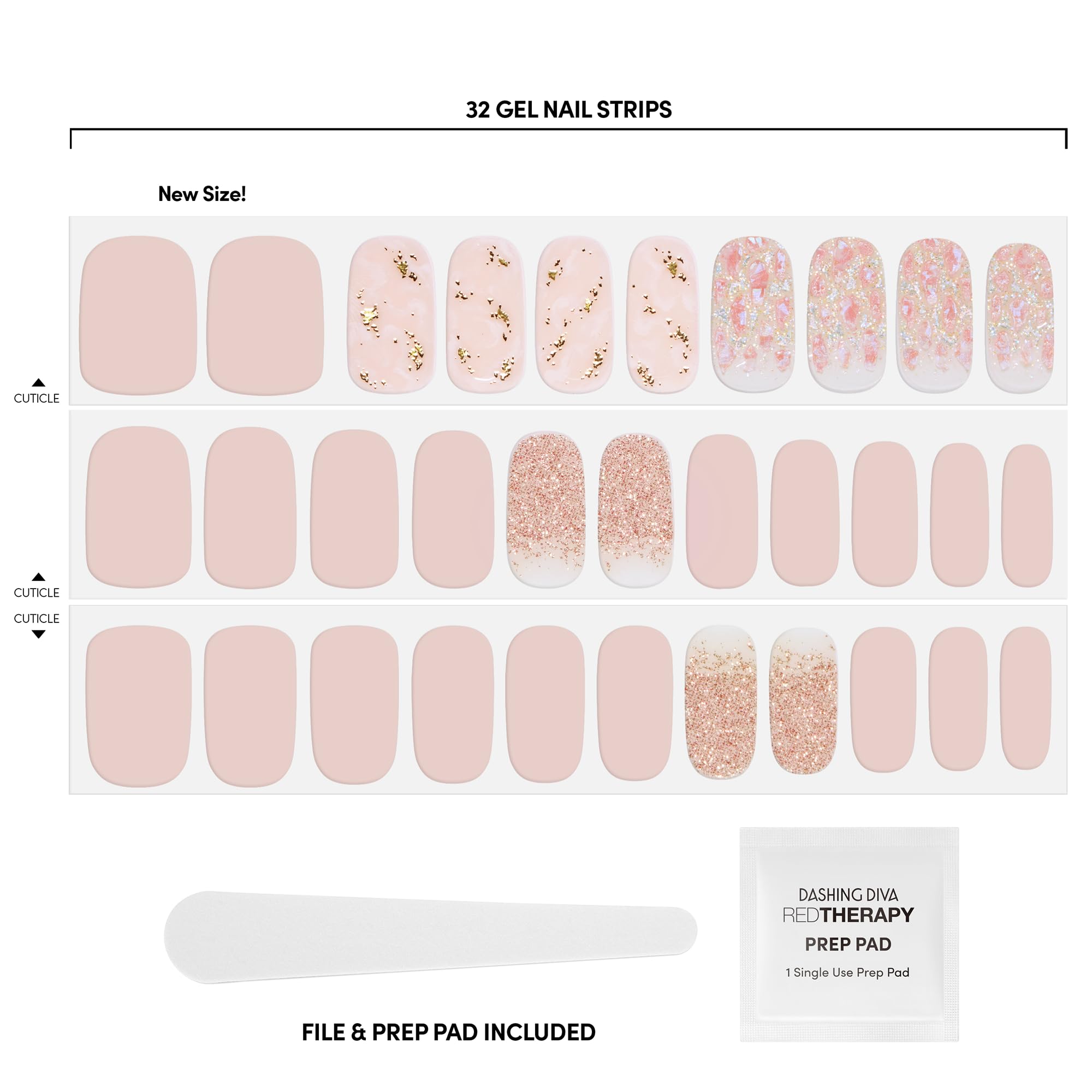 Dashing Diva Gloss bandes clair paillettes pour un effet gel brillant