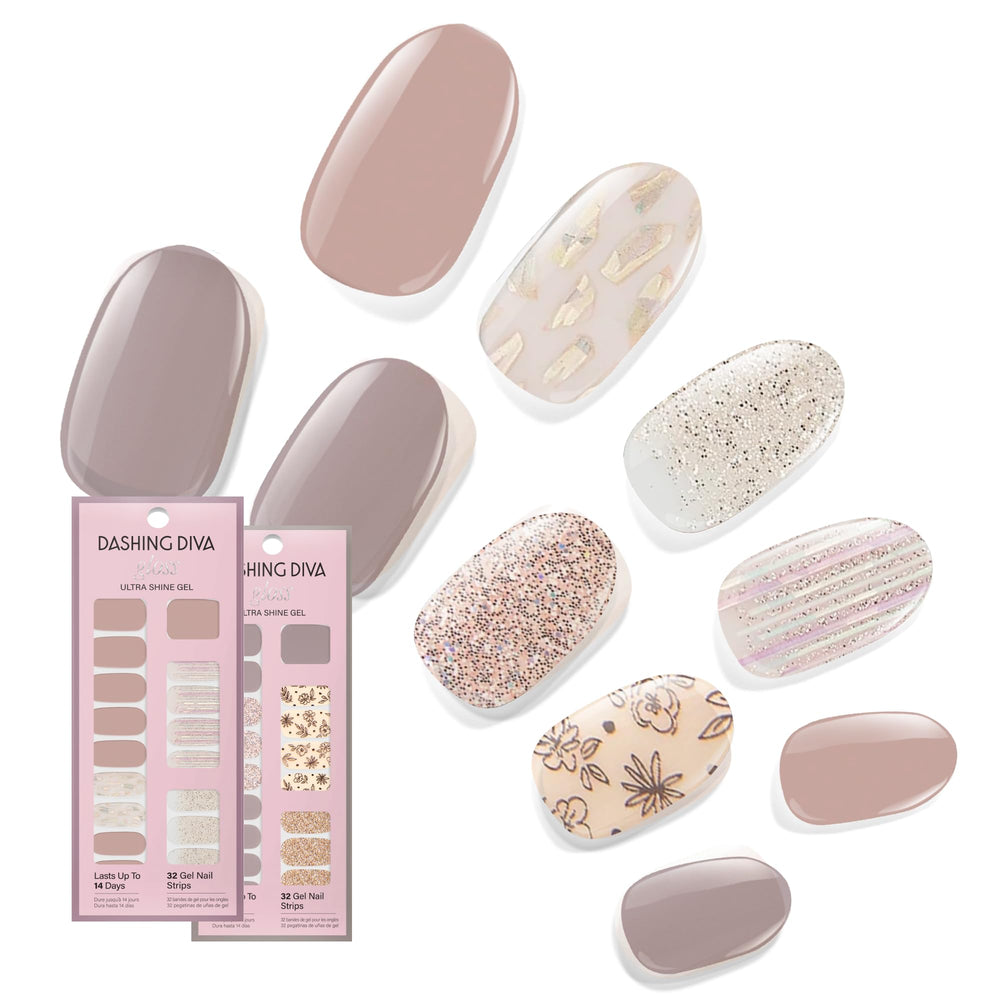 Bandes gloss Dashing Diva Lavande Reves – finition gel brillante et longue tenue.