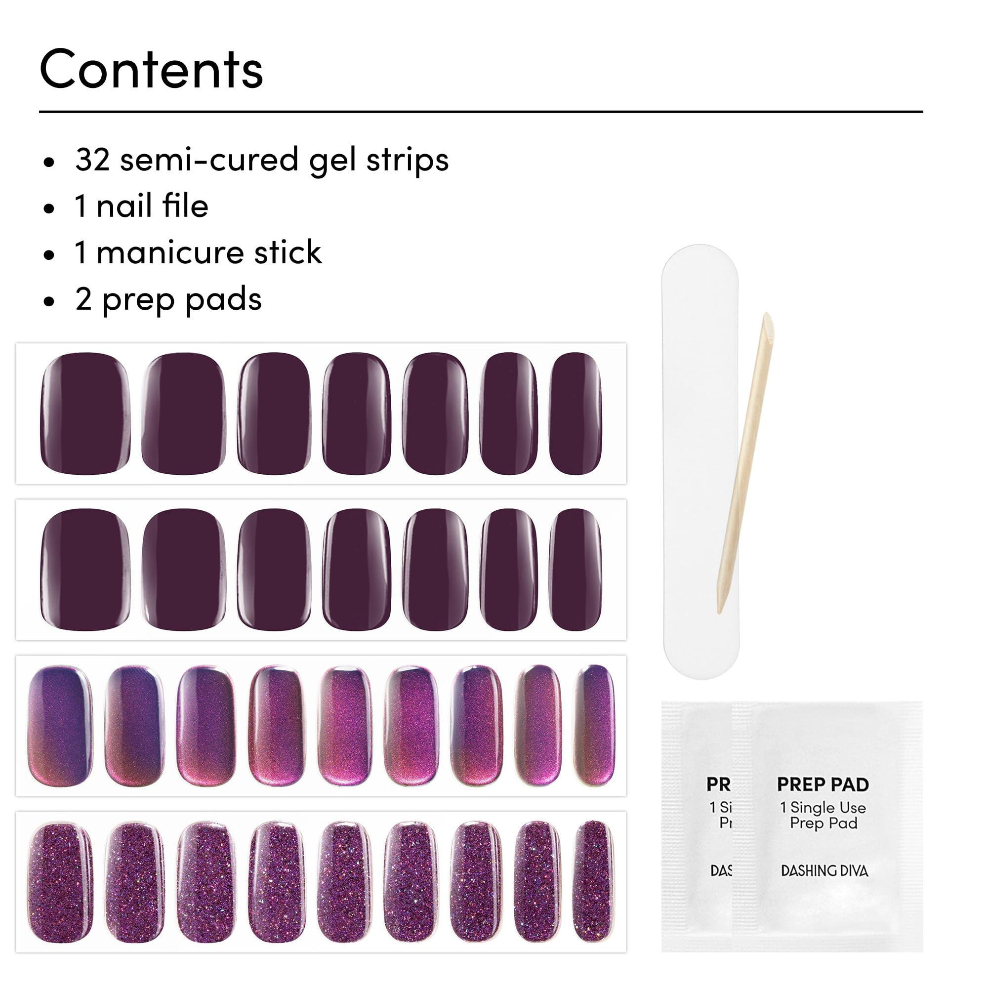 Application ongles ergonomique – Dashing Diva Glaze Amethysta pour ajustement précis.