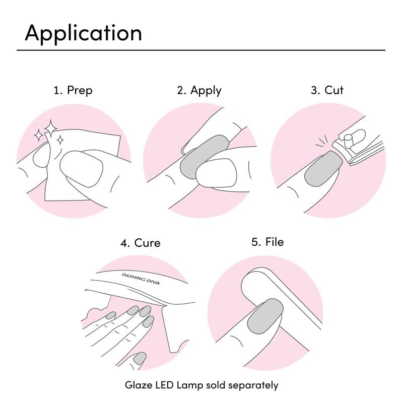 Effet dôme ongle – Dashing Diva Glaze Amethysta pour couverture homogène.