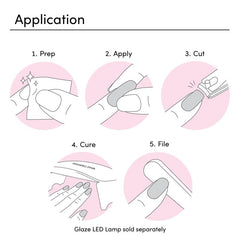Effet dôme ongle – Dashing Diva Glaze Amethysta pour couverture homogène.