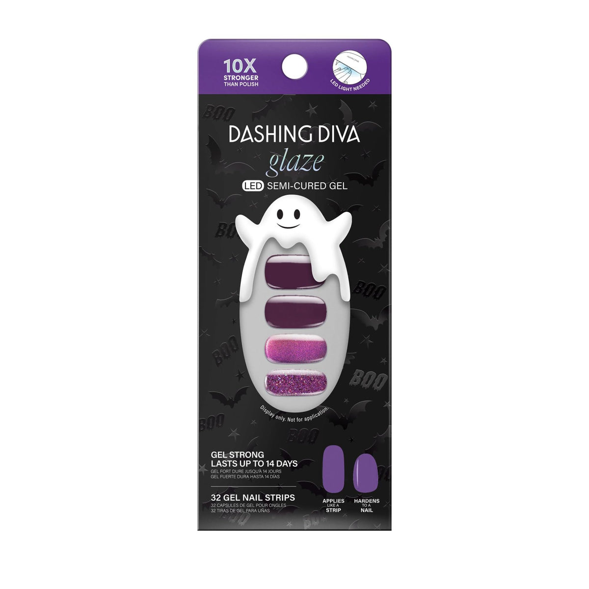 Dashing Diva Glaze Amethysta ensemble manucure semi-curee pour éclat durable.