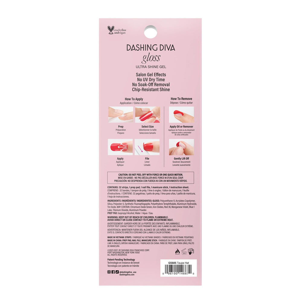 Dashing Diva Going Platinum - emballage montrant les 32 bandes et accessoires
