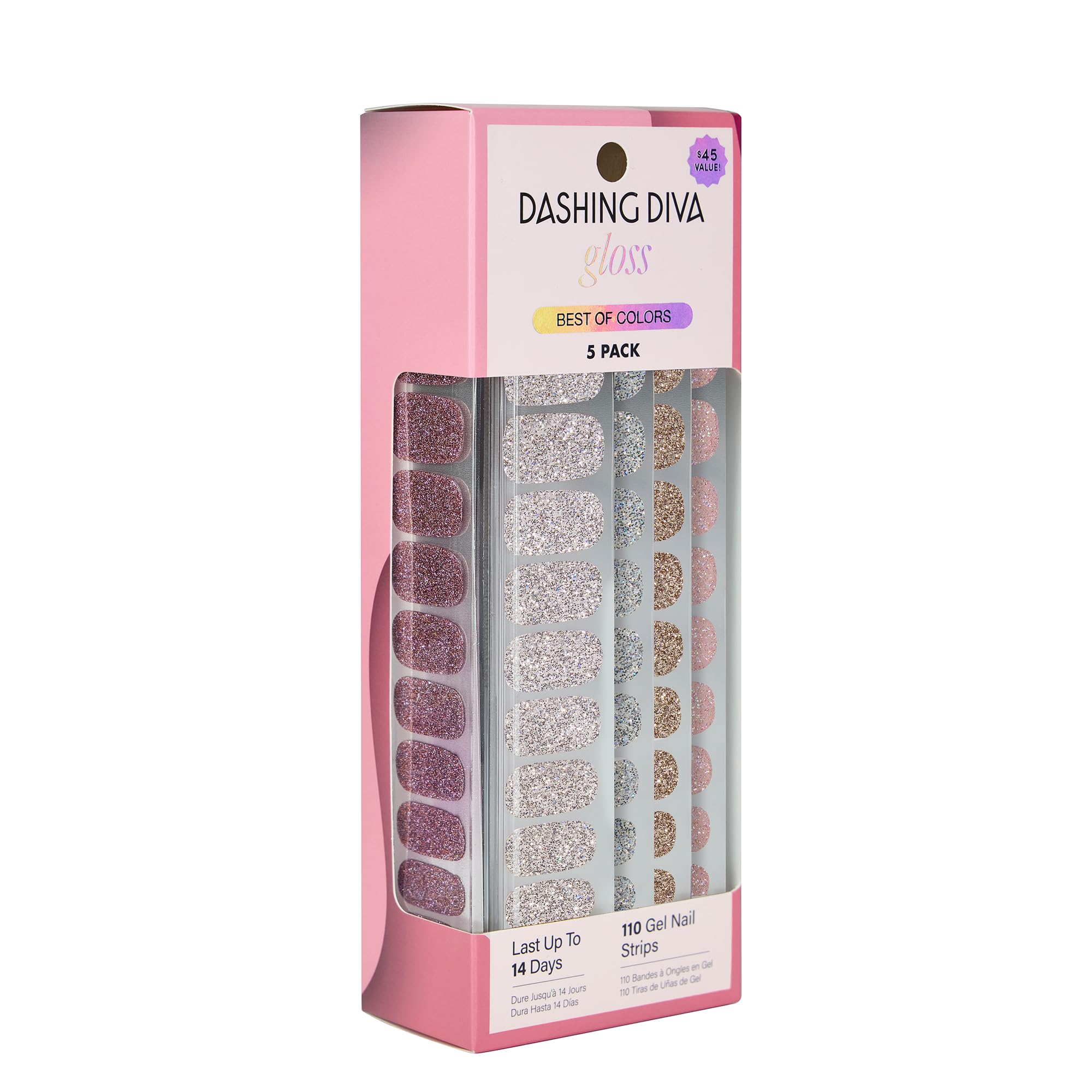 Dashing Diva Gloss Strips: ensemble complet pour une manucure gel rapide et sans rendez-vous.