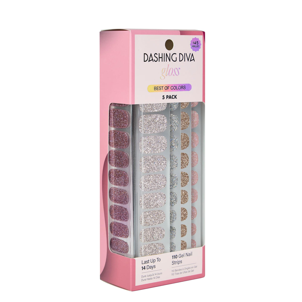 Dashing Diva Gloss Strips: ensemble complet pour une manucure gel rapide et sans rendez-vous.