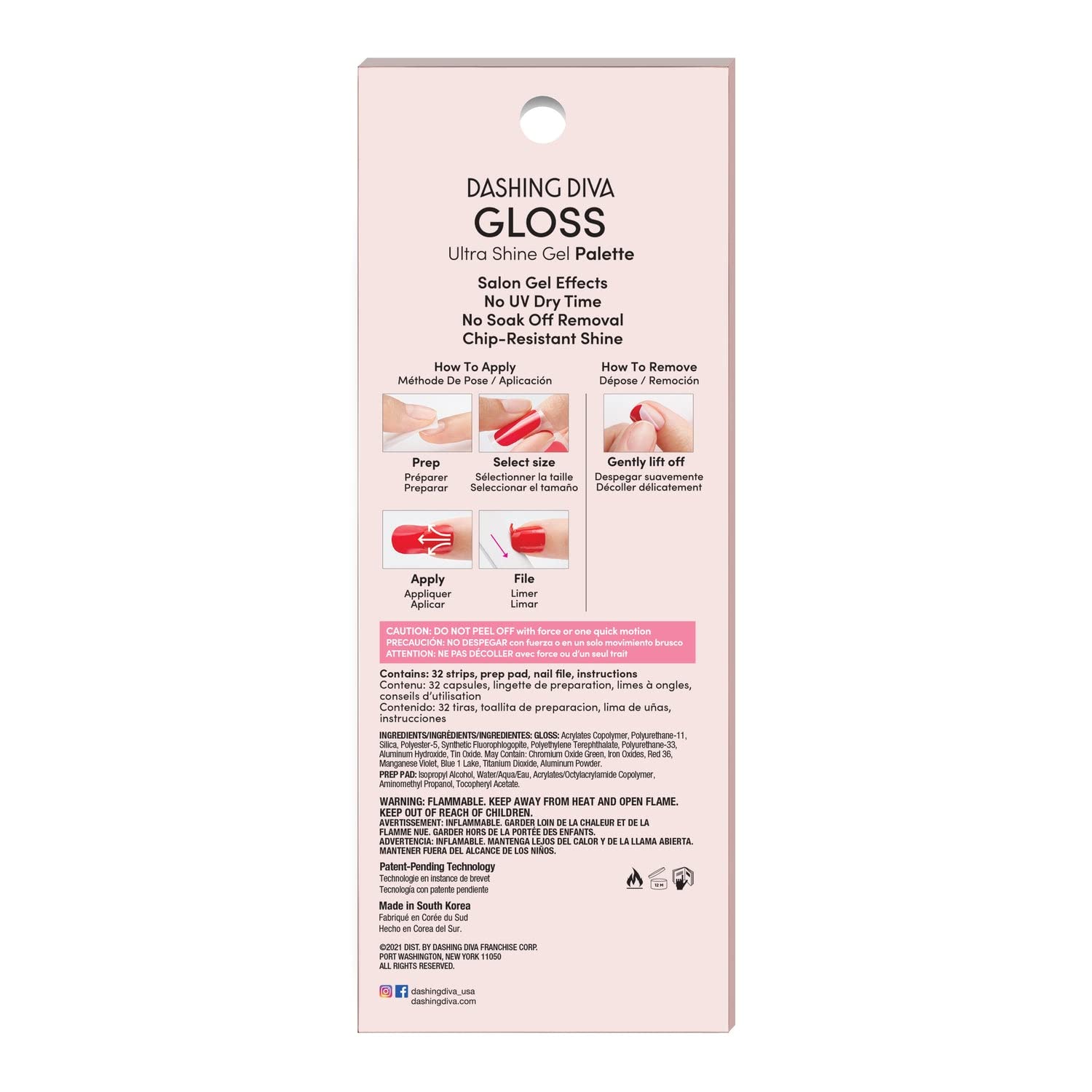 Kit préparation ongles Dashing Diva avec lime pour une pose nette.