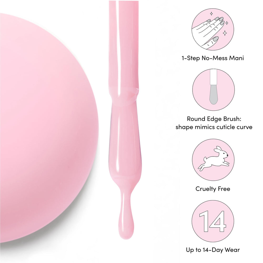 Dashing Diva One Gel Color Solo swatch reveals bright fuchsia coverage.