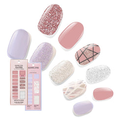 Dashing Diva Rose Sparkle – bandes gel brillantes pour un look rapide et élégant.