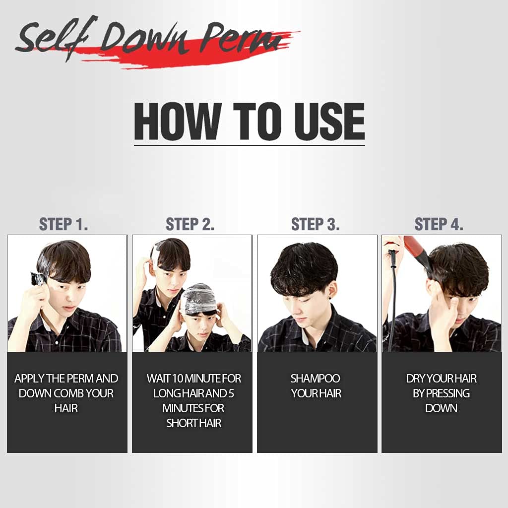 Dashu For Men Down Perm application sur cheveux pour lisser les côtés