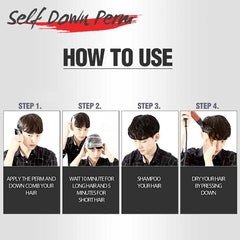 Dashu For Men Down Perm application sur cheveux pour lisser les côtés