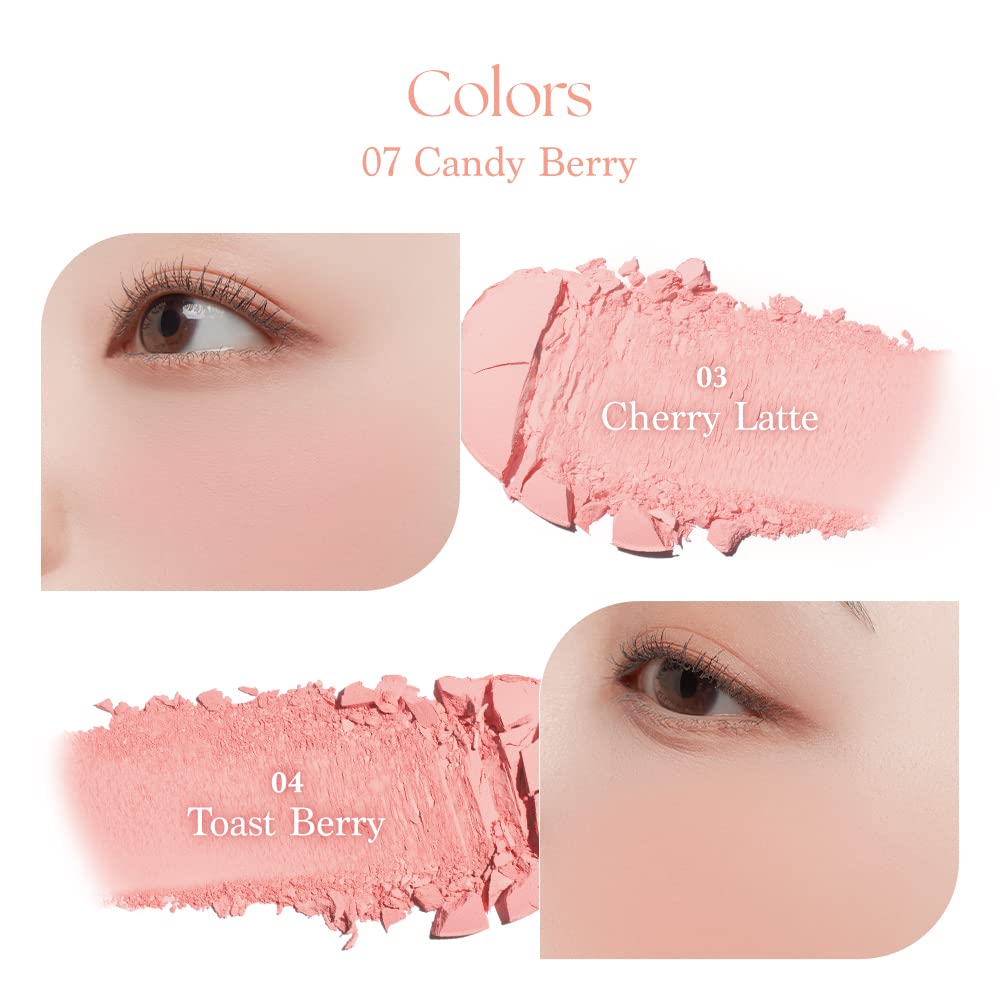 Dasique Blending Mood Cheek #07 Candy Berry, finition naturelle sans effet poudreux.