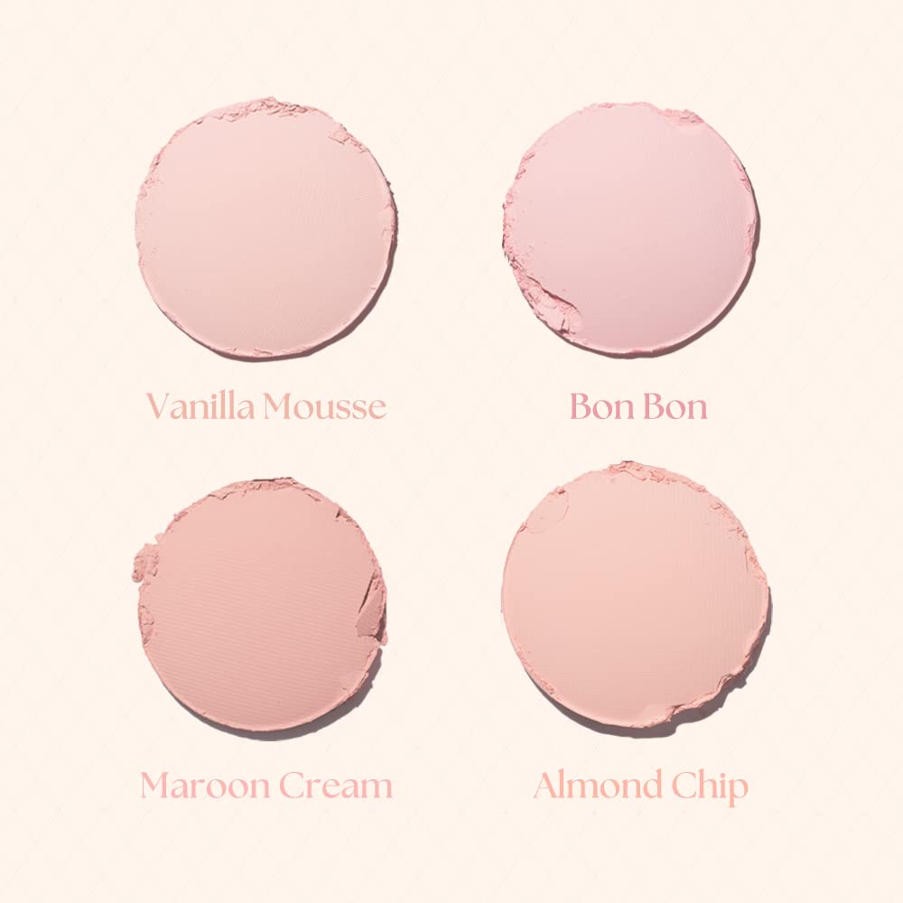 Dasique Blending Mood Cheek 09 Almond Vanilla four-shade palette offers versatile daytime-to-evening color