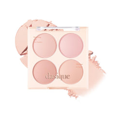 Dasique Blending Mood Cheek 09 Almond Vanilla open compact displaying four blendable shades for natural color