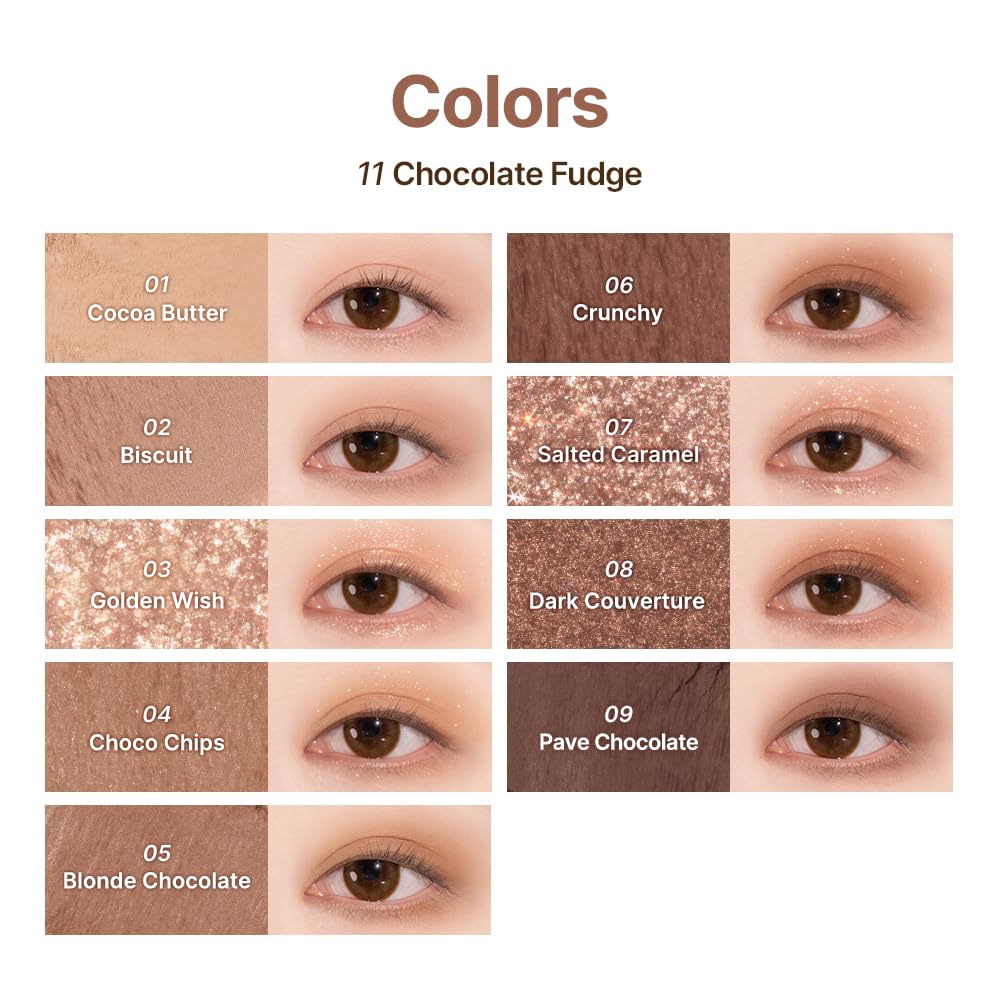 dasique Shadow Palette n°11 Chocolat Fudge – palette non testée sur les animaux prête à l'emploi.