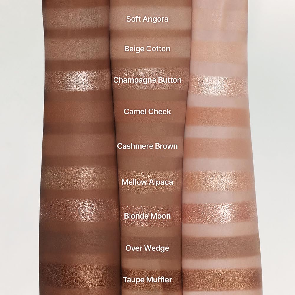 Étiquette végan sur l'emballage de la palette dasique n°15 Beige Knit
