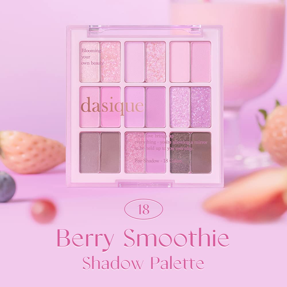 dasique Shadow Palette 18 Berry Smoothie ombre-02 – dégradé polyvalent pour transition en douceur