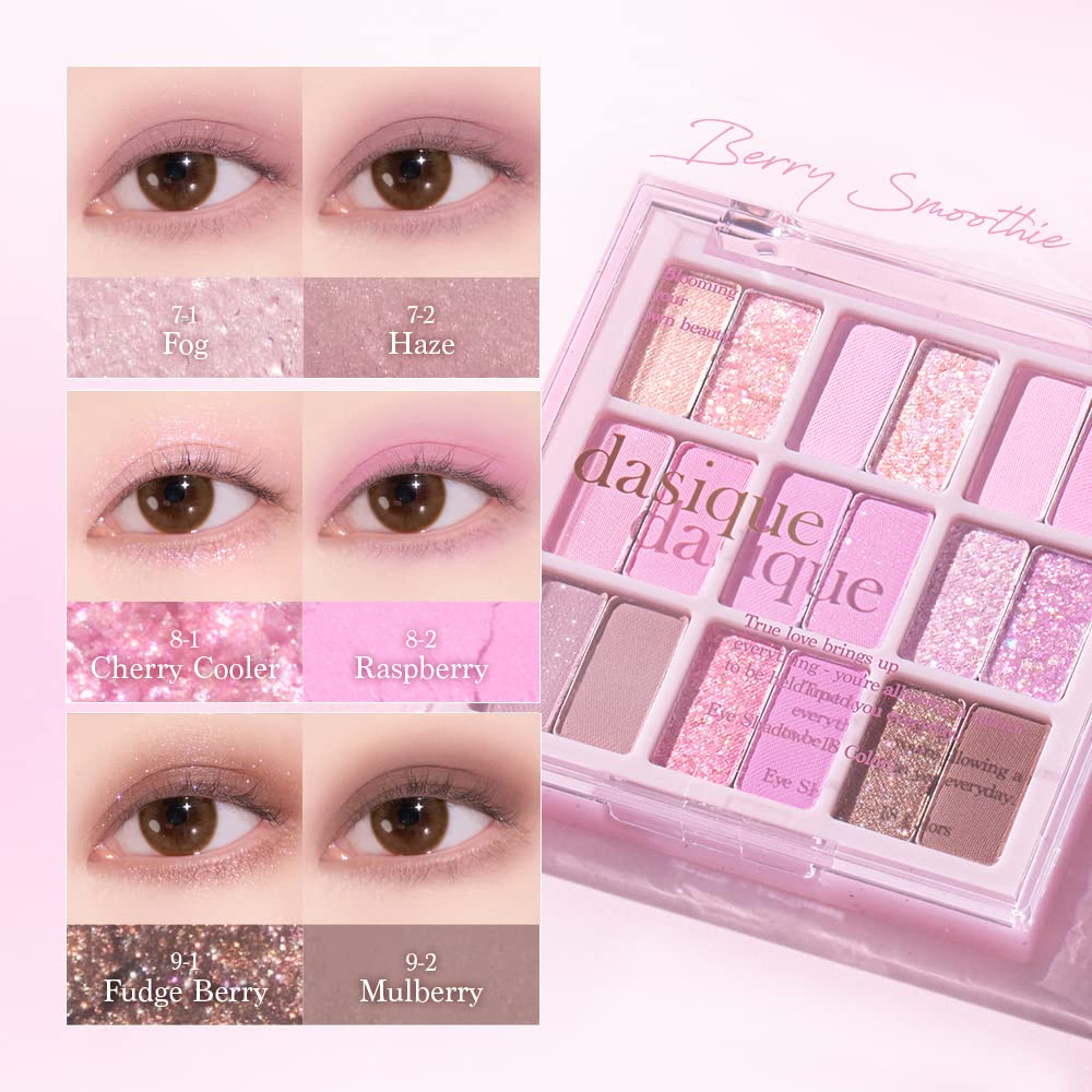 dasique Shadow Palette 18 Berry Smoothie ombre-08 – look complet rapide et élégant