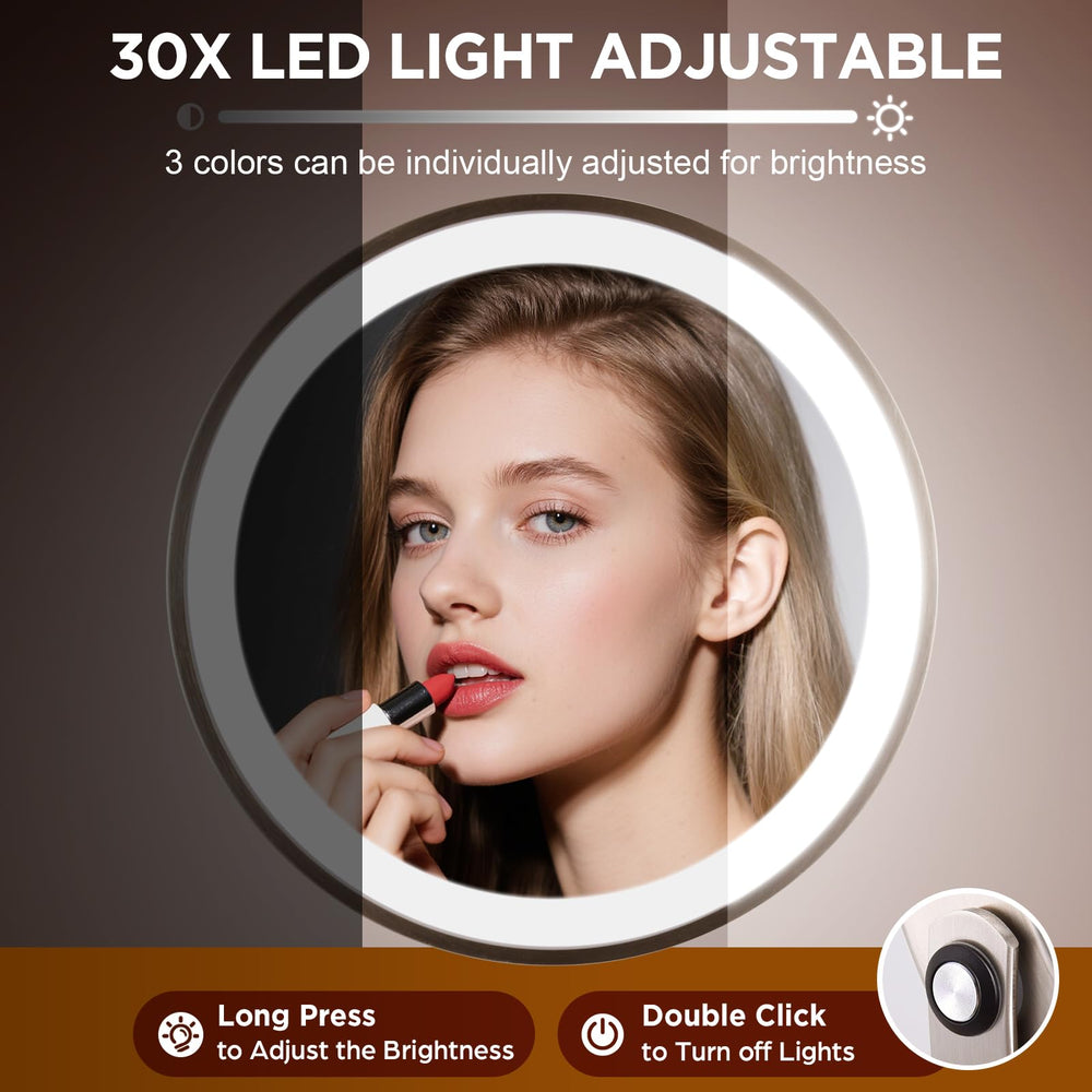 Miroir DASLAVA batterie rechargeable 5000mAh pour une longue autonomie.