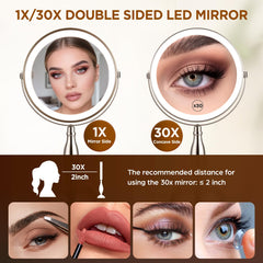Miroir DASLAVA avec éclairage 3 couleurs pour s'adapter à la lumière.