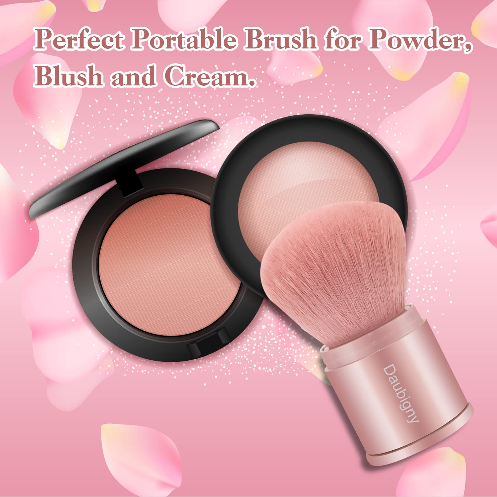 Daubigny pinceau kabuki pour blush, couleur homogène.