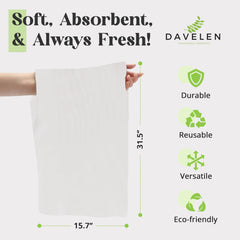 DAVELEN hypoallergenique, serviettes grand luxe pour peaux sensibles