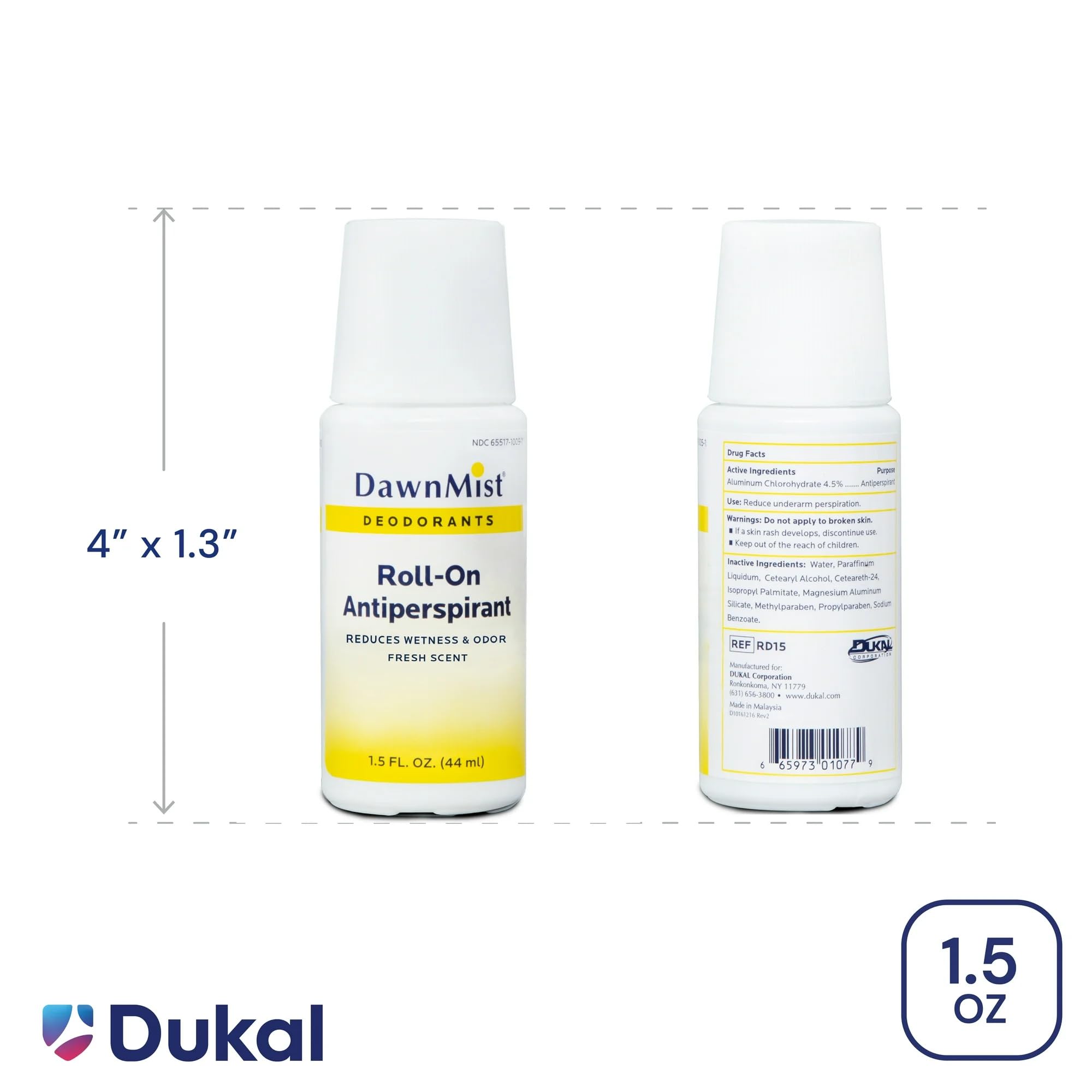 Parfum frais DawnMist Dukal RD15 pour une sensation de fraîcheur durable.