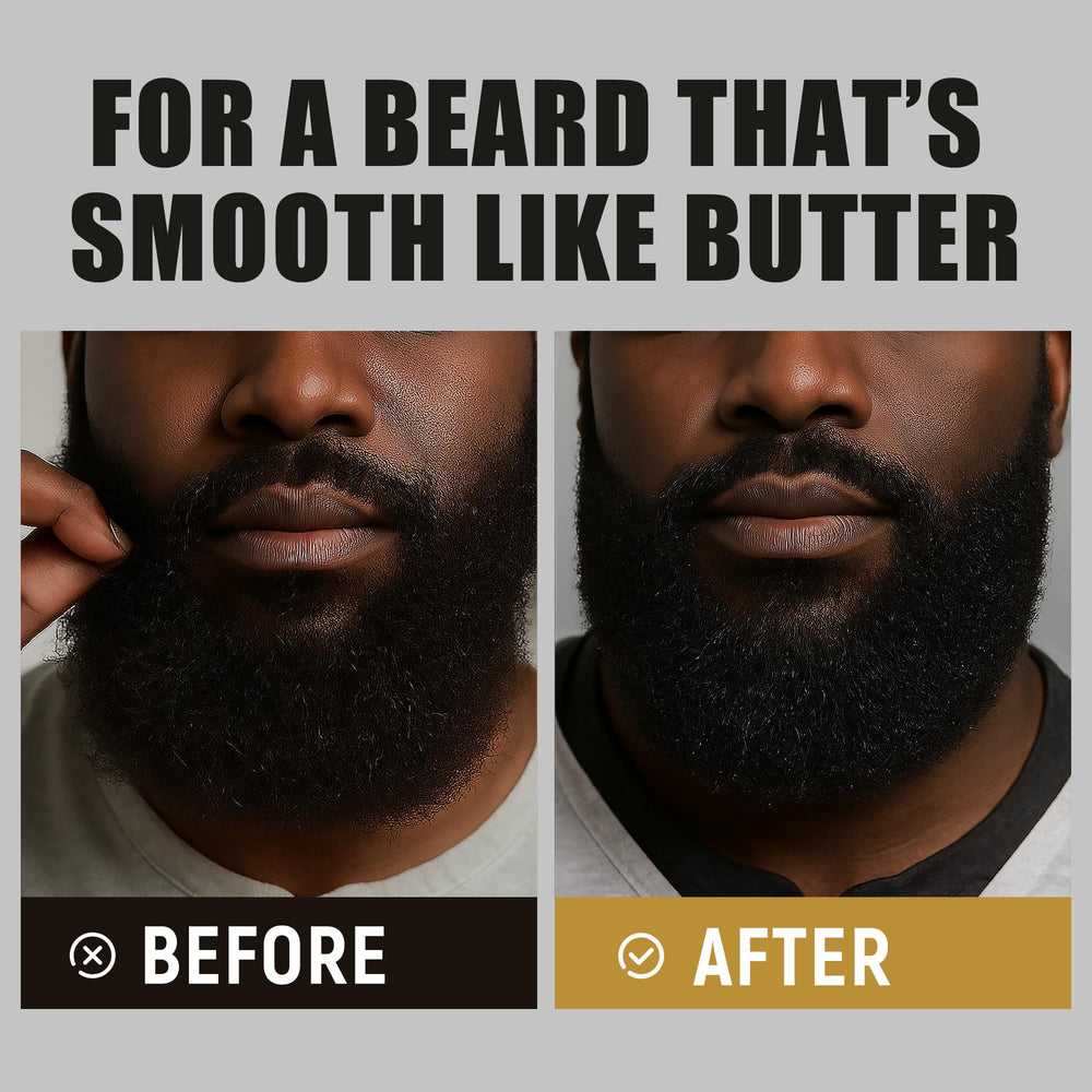 DayixCare Beard Balm application sur la barbe pour démêler et lisser en douceur.