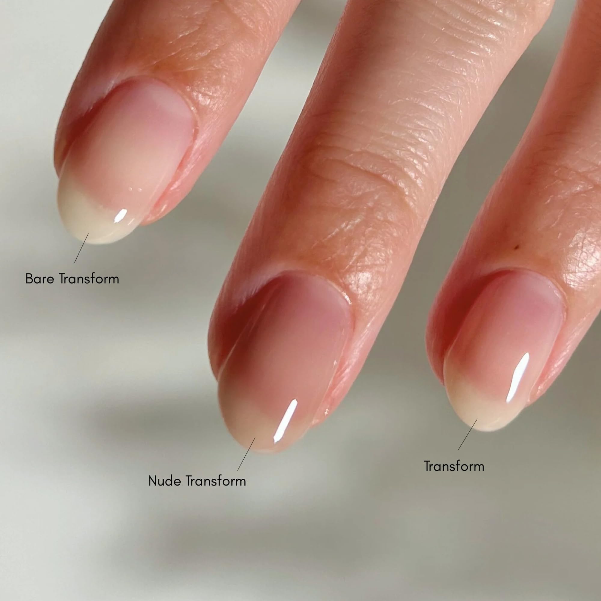 Ongle naturel avec Bare Transform Ridge Filler et lissage des rugosités